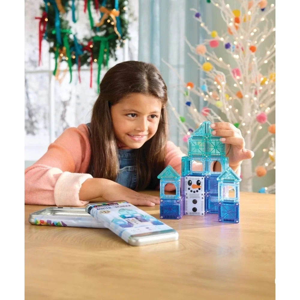 Magna-Tiles microMAGS Travel Winter Wonder 26 Piece Magnetic Set 254026WW New